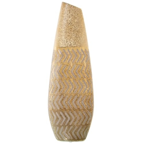 Alexandra House Living Vase, goldfarben, Keramik, 10 x 15 x 45 cm, EAN: 8427701525885