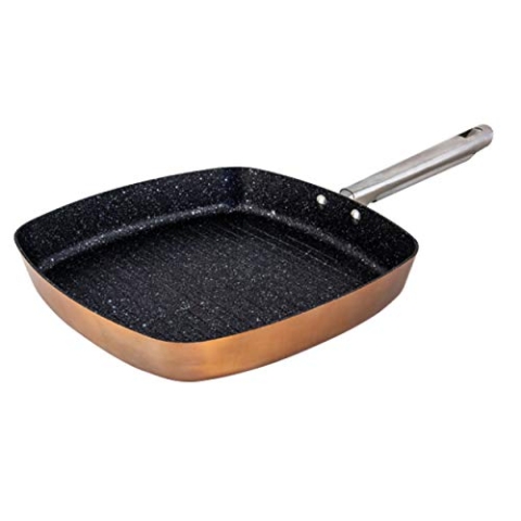 San Ignacio SARTEN GRILL ALUMUNIO PRENSADO APTA PARA INDUCCIÓN 139278 Grillpfanne aus Alumunium, gepresst, Mehrfarbig, 28 x 28 cm, Kunststoff, bunt