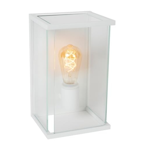 LUCIDE CLAIRE - Wandleuchte Innen/Außen - 1xE27 - IP54 - Weiß