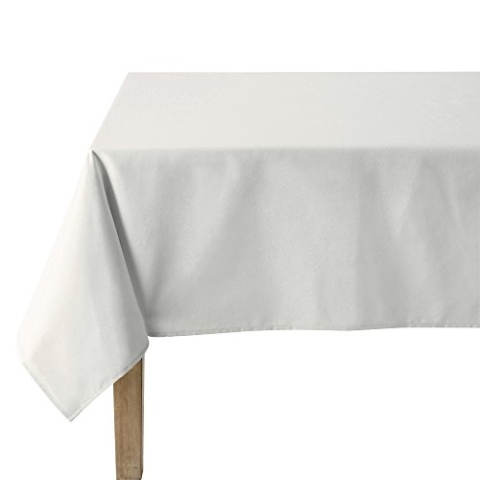 Coucke 3152192033681 Uni Tischdecke, rechteckig, Baumwolle, Weiß, Baumwolle, weiß, 160 x 240 x 0,03 cm
