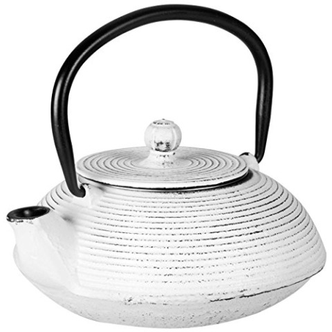 LACOR 68667 Teekanne Eisen Geschmolzen Weis 0, 5 L, Gusseisen, Ivory, 16 x 15 x 9 cm
