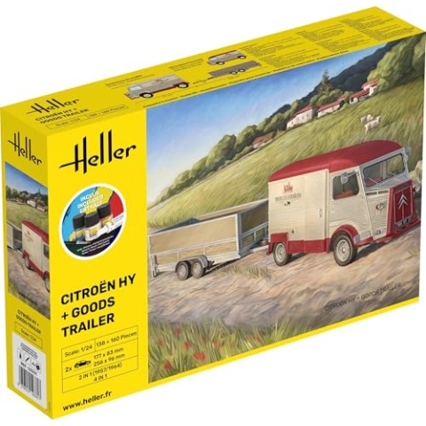 Heller 52331 STARTER KIT Citroen HY + Goods Trailer 1/24