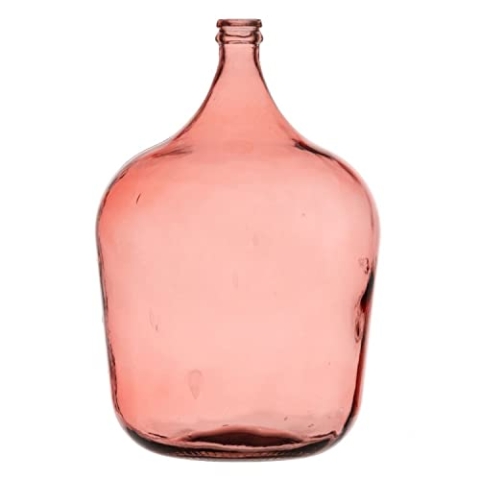BigBuy Home Dekorative Karaffe 36,5 x 36,5 x 56 cm Rosa Recyclingglas 25,46 Liter