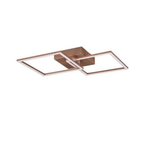 Reality Leuchten LED Deckenleuchte Trail R64492165, Metall Coffee, inkl. 20 Watt LED
