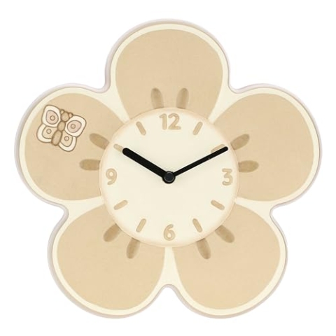 THUN, Wanduhr mit Blumenmotiv aus Keramik, handverziert, Linie Iconic Elegance, Geschenkidee für Zuhause, Ø 26 cm