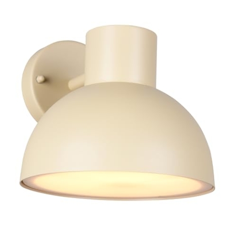 Trio Leuchten Außen Wandleuchte Elbe 262360166, Aluminium Druckguss sandfarbig, Schirm Kunststoff, exkl. 1x E27, Beige