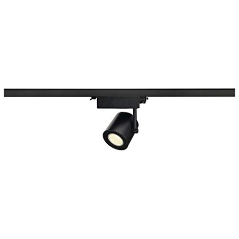 SLV 3~ SUPROS TRACK LED, 3 Phasen System Leuchte schwarz 4000K CRI90 60° 3520lm Reflektor inkl. 3 Phasen-Adapter
