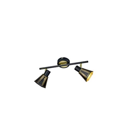 Trio Leuchten Strahler 800300232 Houston, Metall schwarz/innen goldfarbig, exkl. 2 x E14