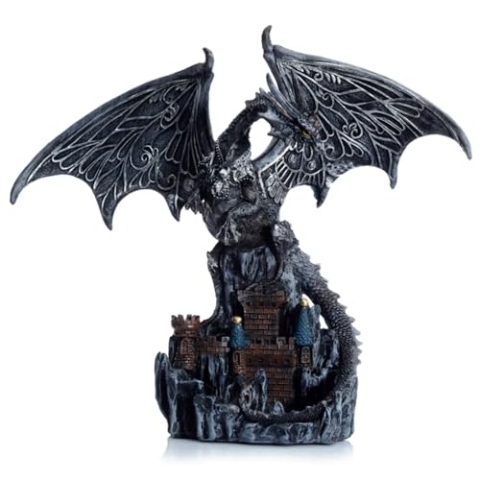 Puckator Figurine Dragon Dark Legends Wings of Magic - Gardien du Château d´Argent deko Figuren, bunt, único