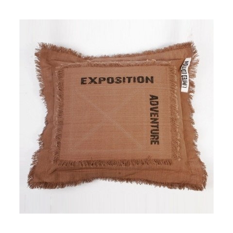 Mood collection Adventure Bedrucktes Standard-Kissen, 50 x 50 cm, Polyester, Braun, Einheitsgröße