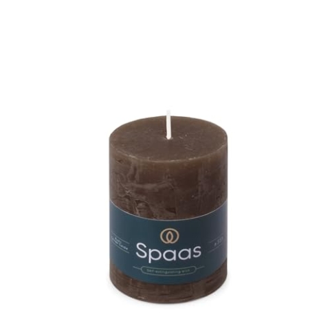 Spaas Rustikale Stumpenkerze 70/95 mm 35St. - dunkelbraun