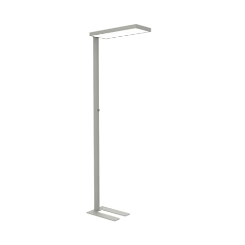 Maul LED Stehlampe MAULjura | Stehlampe dimmbar mit 4.000 Kelvin | Energieeffizente LED-Technik | Deckenfluter mit direkter & indirekte Beleuchtung | Standleuchte mit GS Zeichen | Silber