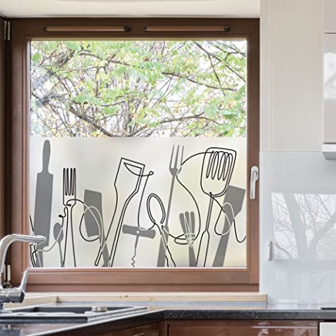 Sichtschutzfolie für Fenster und Duschtüren, 40 x 100 cm