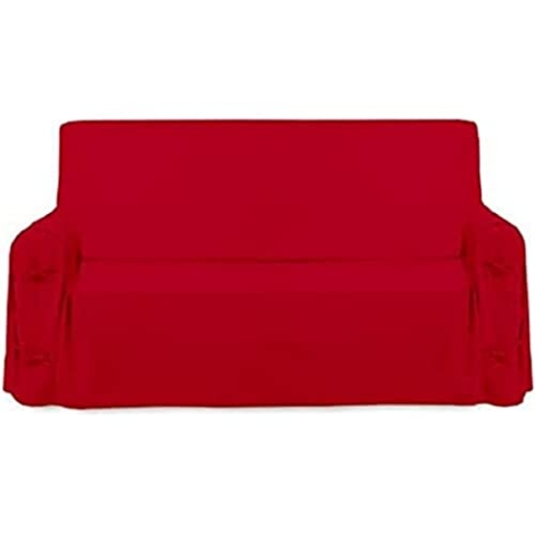 Soleil d'ocre 112030 Panama Abdeckung von Sessel in Baumwolle Rot 100 x 200 x 60 cm