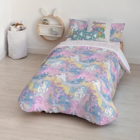 Belum Bettbezug My Little Pony | 105 cm Bett (180 x 240 cm) | 100% Baumwolle | Knopfleiste | Cartoon Muster | Bunt