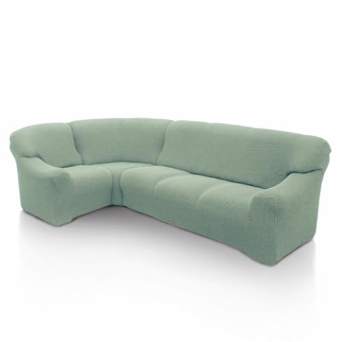 SOFASKINS super elastischer ecksofa überzug, waschbar, hochwertig, atmungsaktiv, bequem und langlebig, Sofa überzug, Einfach anzubringen, Maße (340-540 cm), Farbe Türkis