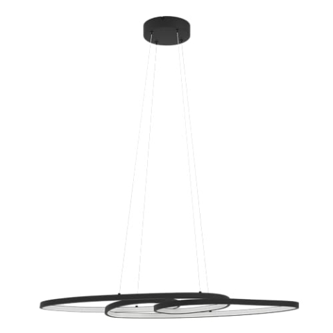 EGLO LED Hängelampe Gianella, Pendelleuchte über Esstisch, Esszimmerlampe aus Metall in Schwarz und Kunststoff in Weiß, Hängeleuchte warmweiß