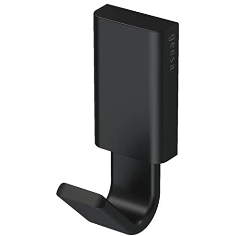 Geesa Frame Handtuchhaken, Haken aus Messing, Farbe: Schwarz, 30 x 77.5 x 40 mm
