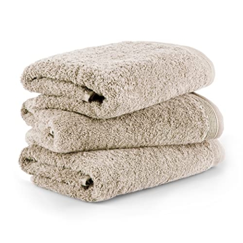 MÖVE Superwuschel Handtuch-Set, 3 Handtücher 50 x 100 cm, Made in Germany, 100% Baumwolle, cashmere