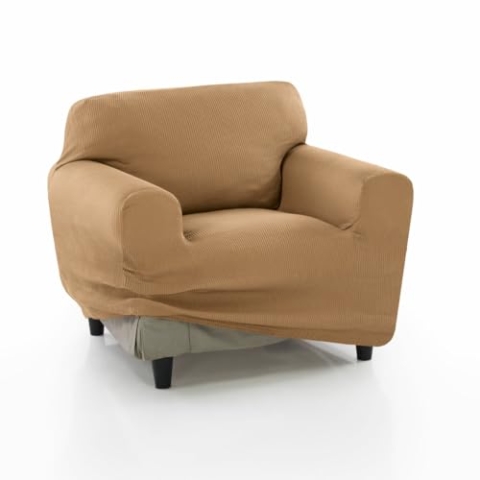 SOFAKOVER® Sofabezug, super elastisch, für 1-Sitzer, atmungsaktiv, bequem und langlebig, Sofaüberwurf, einfach anzubringen, Maße 70-110 cm, goldfarben