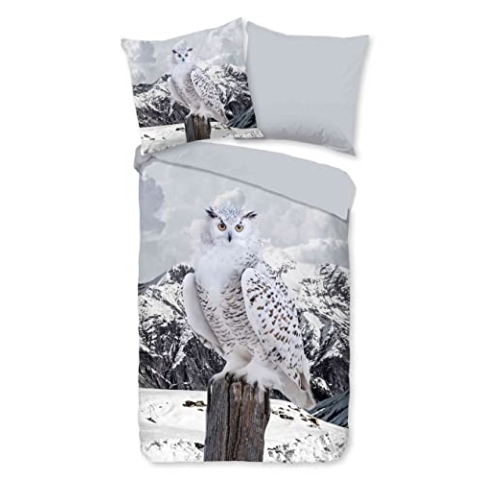 Bettbezug für Einzelbett, 155 x 220 cm, Nr. 20040, grau