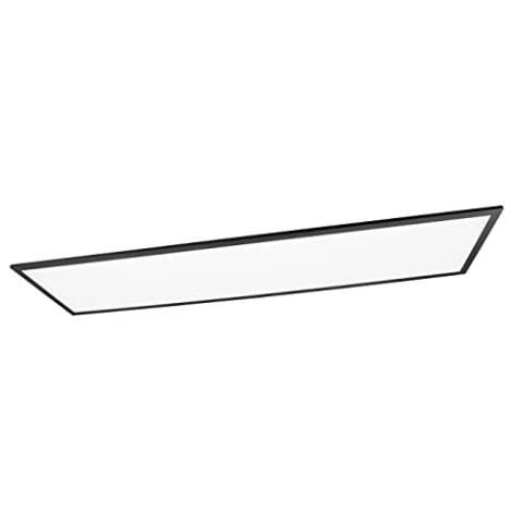 Reality Leuchten LED Deckenleuchte Gamma R62861232, Metall Schwarz matt, inklusiv 33.5 Watt LED, inklusiv Fernbedienung