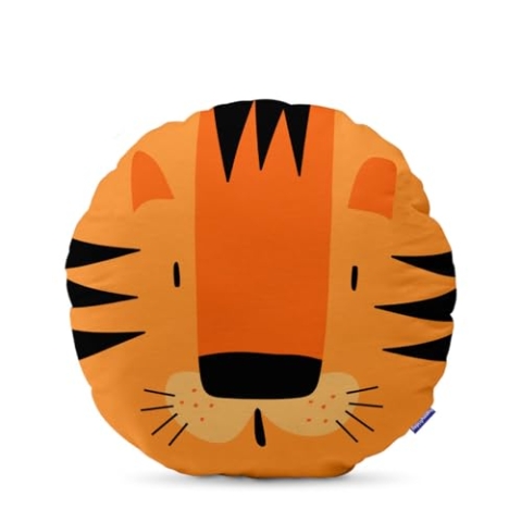 HappyFriday HF Mini Kissen, Mehrfarbig, Tiger, 50 x 50 cm