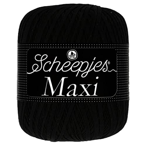 Scheepjes - Scheepjes 110 Jet Schwarz Maxi Garn - 1x100g