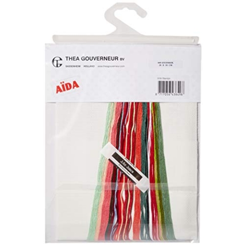 Thea Gouverneur 849A Kreuzstich-Set, Mehrfarbig, 28x28cm