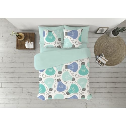 Pierre Cardin Ideas Bettwäsche-Set, mehrfarbig, Marineblau, für Betten mit 105 cm, 3-teilig