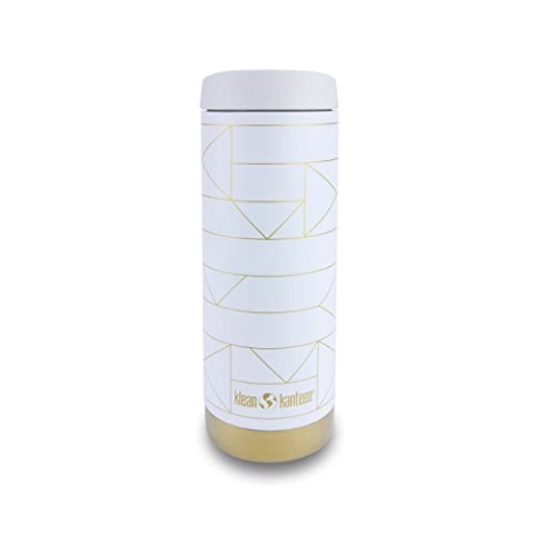 Klean Kanteen TKWide Geometric Thermoflasche mit Deckel, Kaffee, 473 ml, goldfarben