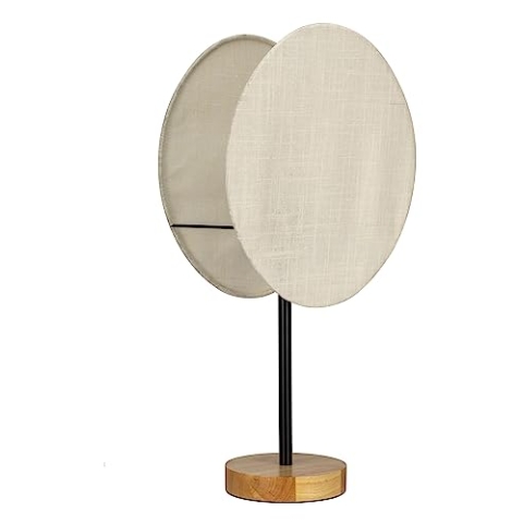 Pauleen 48297 Tischleuchte Boho Darling E27 max. 20W Beige Metall, Stoff, Holz Nachttischleuchte