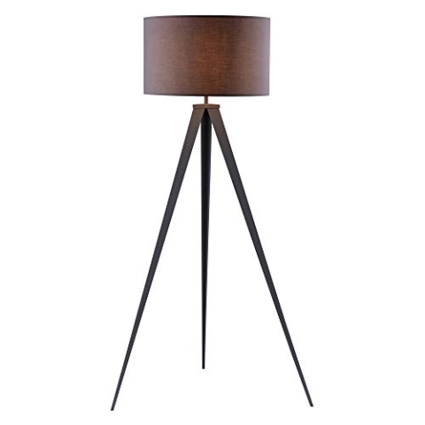 Versanora Romanza Gray Tripod Stehleuchte mit grauem Finish Shade