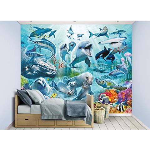 Walltastic Sea Wall Wallpaper Murals, FSC Mix Papier, Multi, 8ft H x 10 ft W, One Size, 7