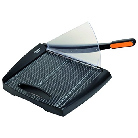 Fiskars Recycelte Hebelschneidemaschine, A4, 30 cm, Schwarz, 1004638