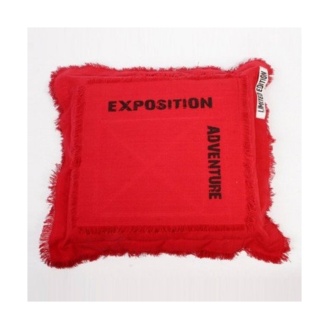 Mood collection Adventure Bedrucktes Standard-Kissen, 50 x 50 cm, Polyester, Rot, Einheitsgröße