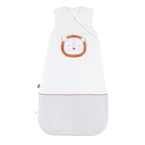 Noukie's - Gigoteuse bébé Hiver 6-24 Mois 100 cm - TOG 2 à 3,5 - Fermeture Zippée - Polyester/Coton - Bicolore Babou Le Lion