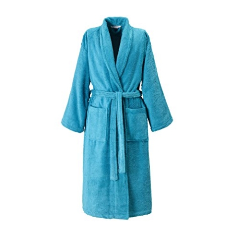 Bademantel De Witte Lietaer Etrusk Ozean Blau-XL