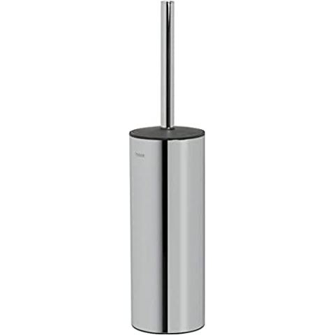 Tiger Noon Toilettenbürste freistehend, WC-Bürste aus verchromtem Edelstahl, hygienisch dank herausnehmbaren Einsatz und Deckel, B x H x T: 8,9 x 38,3 x 8,9 cm
