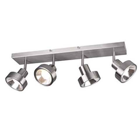 Trio Leuchten Strahler Leon 800700407, Metall Nickel matt, exkl. 4x GU10