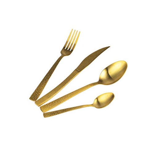 Stone Besteckset 24-teilig gold matt Stahl