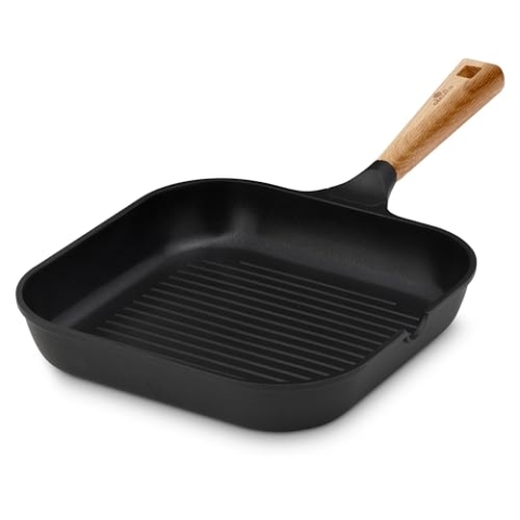Gerlach Nature Pfanne Keramik Beschichtet Grillpfanne Keramikpfanne Bratpfanne Grill Induktionsgeeignet Für Elektro Gas Keramik Induktion Herd Küche Küchenzubehör Pfannen 28 cm