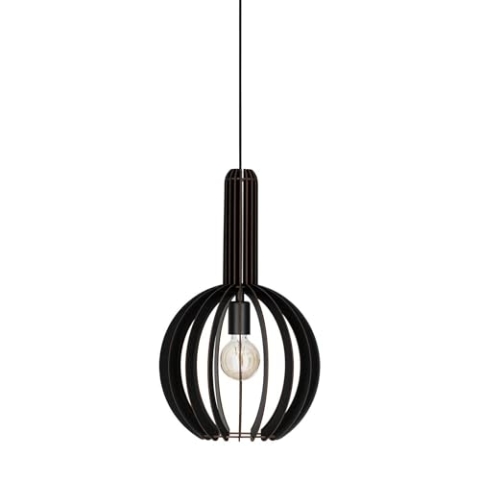 EGLO Pendelleuchte Esstisch Velasco, runde Hängelampe für Wohnzimmer und Esszimmer, Esszimmerlampe aus Holz und Metall in schwarz, Lampe hängend mit E27 Fassung