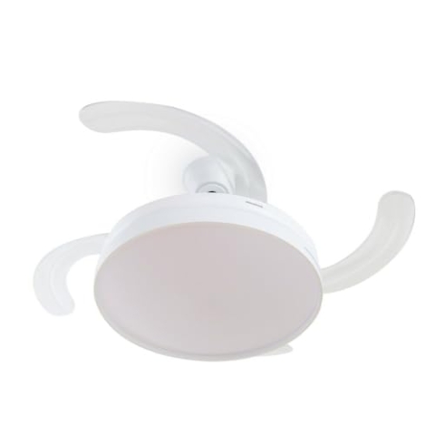 InnovaGoods Deckenventiator mit LED, Lautsprecher und 4 einklappbaren Flügeln Notefan Weiß 36 W Ø49,5-104 cm