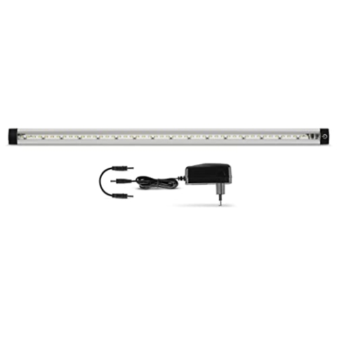 REV Unterbauleuchte TS - LED Schrankbeleuhctung mit Sensor, 30.000h, 5,5W, 580lm, 500 x 25 x 10 mm, silber