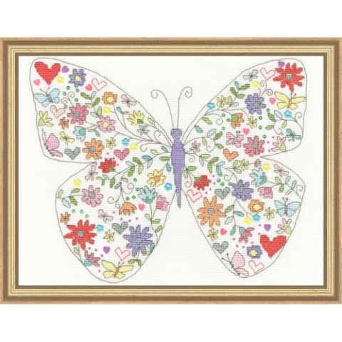 Bothy Threads Kreuzstich Set Schöner Schmetterling Zählmuster