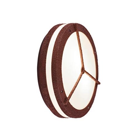 Trio Leuchten Außen Deckenleuchte Murray 676160224, Kunststoff rostfarbig mit Struktur, exkl. 2xE27