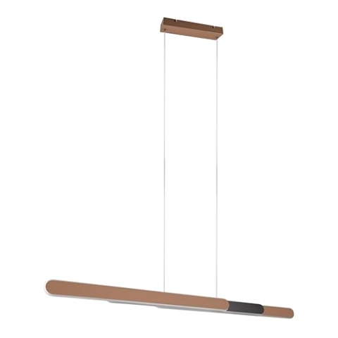 Trio Leuchten LED Pendelleuchte Helios 343310365, Metall Coffee, inkl. 48 Watt LED, Touch Dimmer, Lichtfarbe einstellbar
