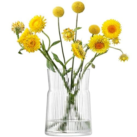 LSA Gio Line Laterne/Vase, Glas, Clear, H18.5cm