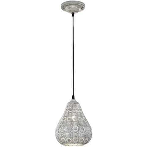Trio Leuchten LED Pendelleuchte Jasmin 303700161, Metall grau antik, exkl. 1x E14